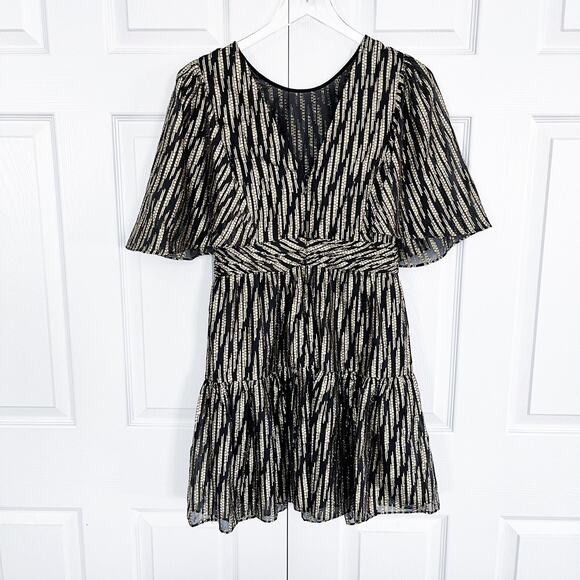 BCBG Max Azria Metallic Short Sleeve Mini Dress - Picture 4 of 7